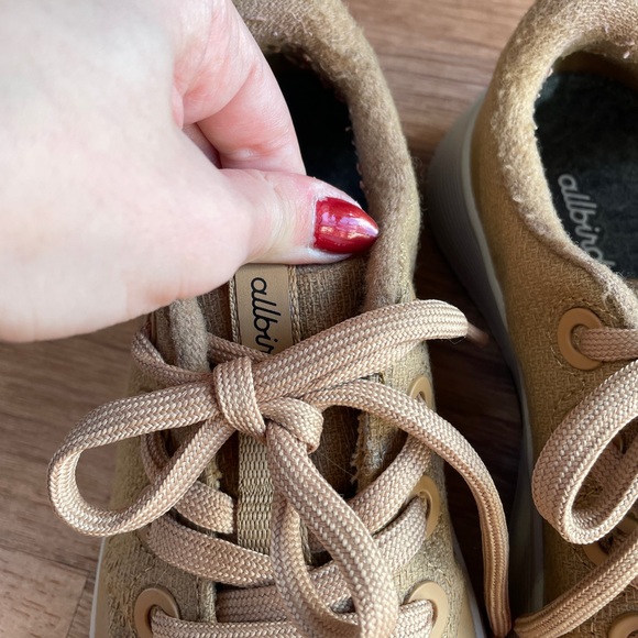 Allbirds Womens Wool Runner Protect Sneakers Tan Size 6.5 Business Casual Office - Picture 5 of 7